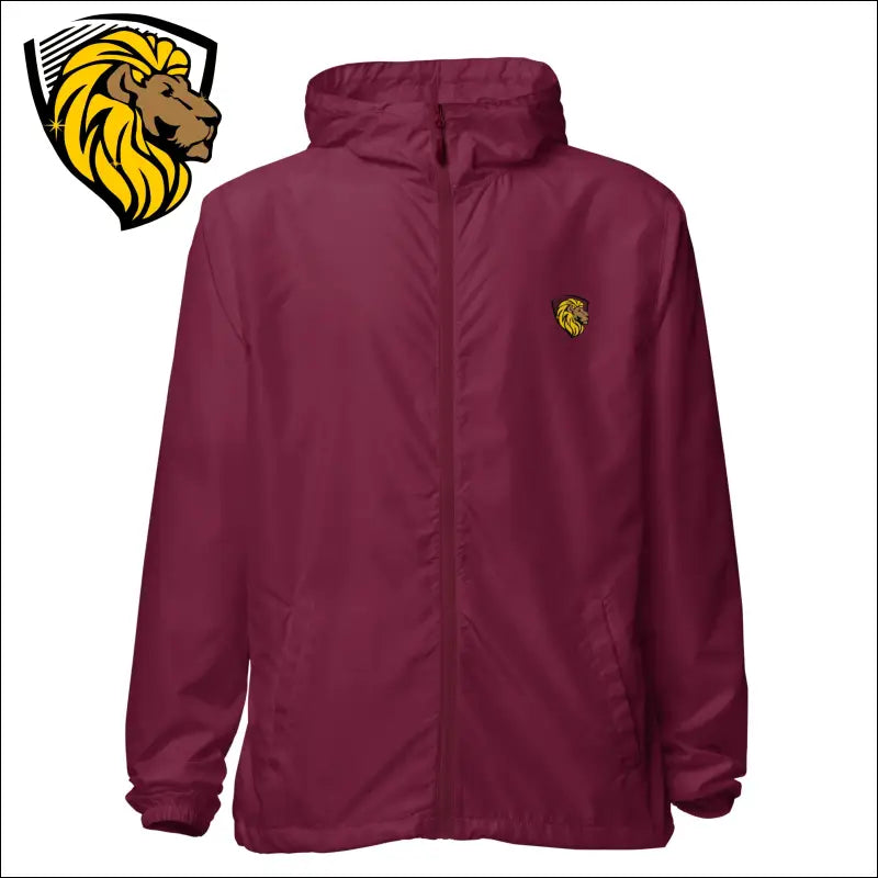 The One zip up windbreaker - Maroon / XS