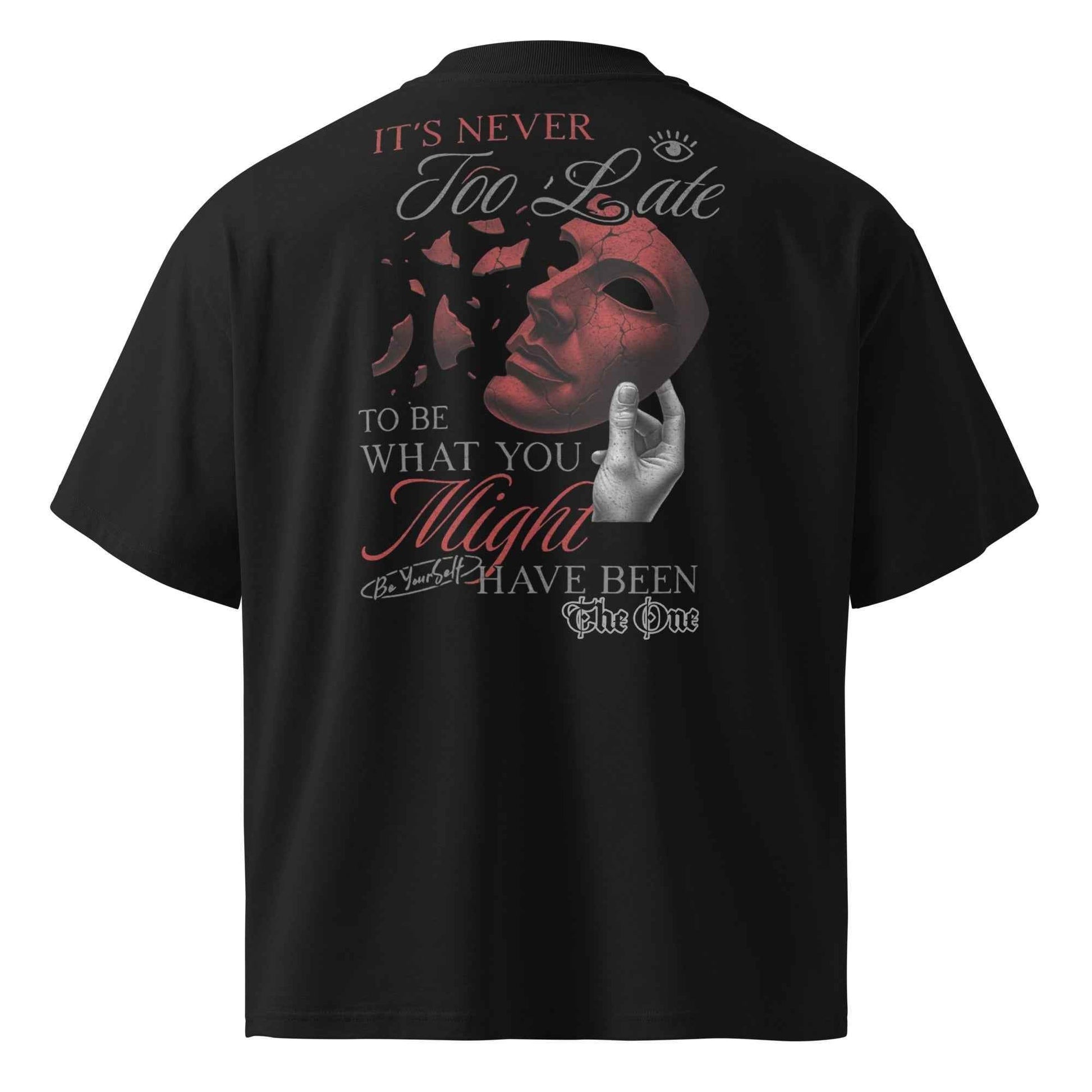 It's Never Too Late oversized high neck t-shirt - The One PR