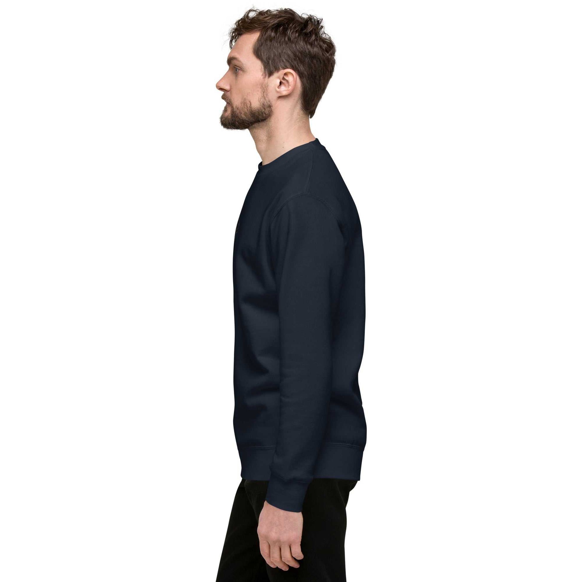 Navy Unisex Premium Crewneck Sweatshirt: Classic Streetwear with Soft Fleece for Men and Women - The One PR