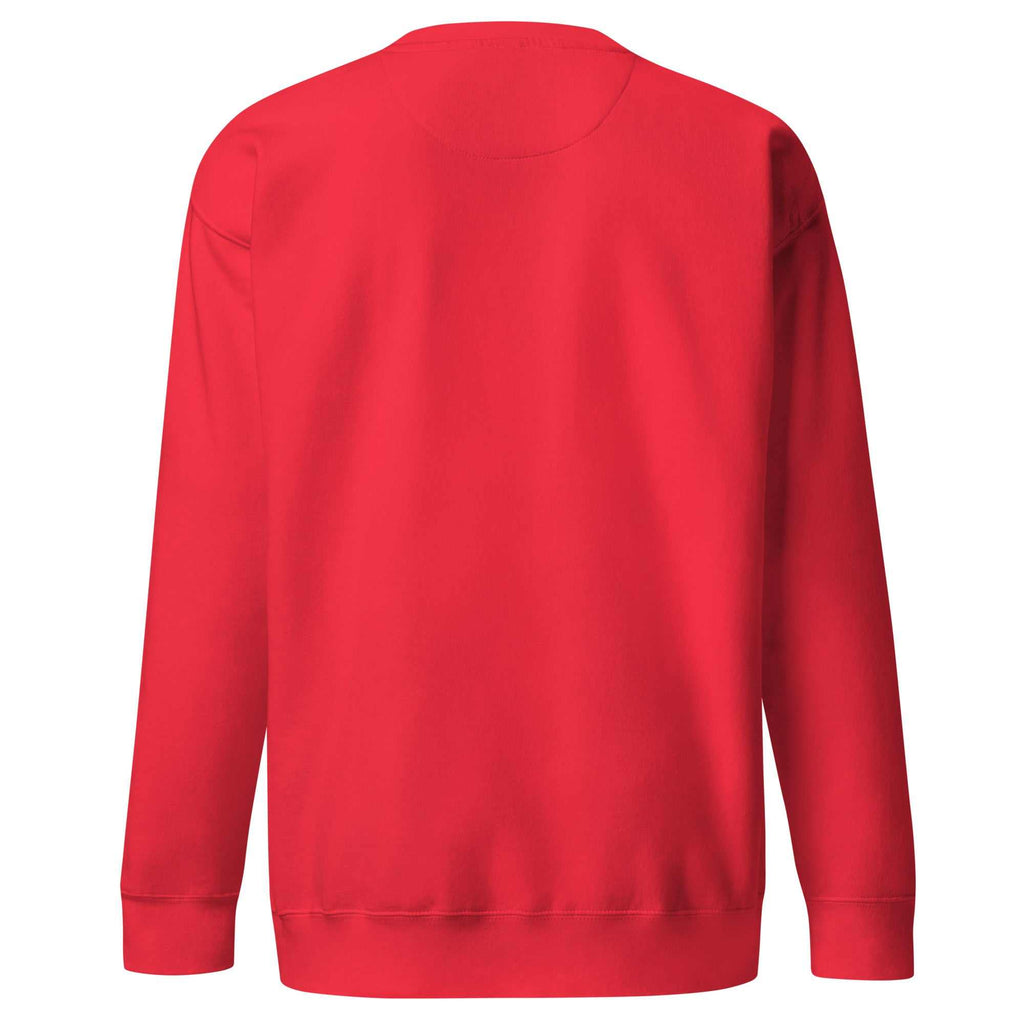 Red Unisex Crewneck Sweatshirt Back View | The One PR: Comfortable & Stylish
