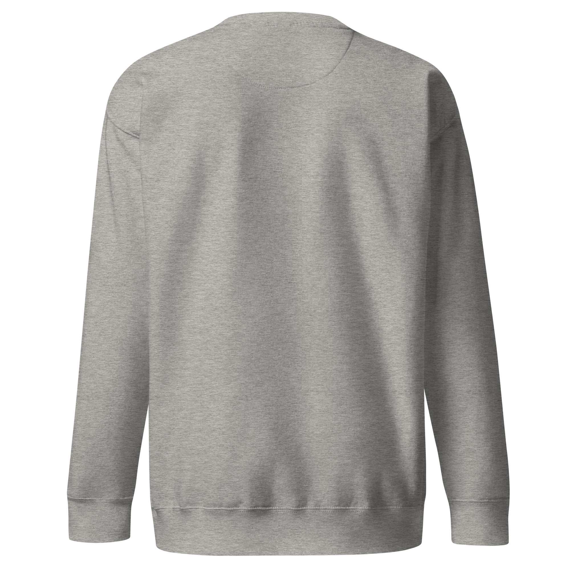 Gray Crewneck Sweatshirt - Unisex Pullover, Back View