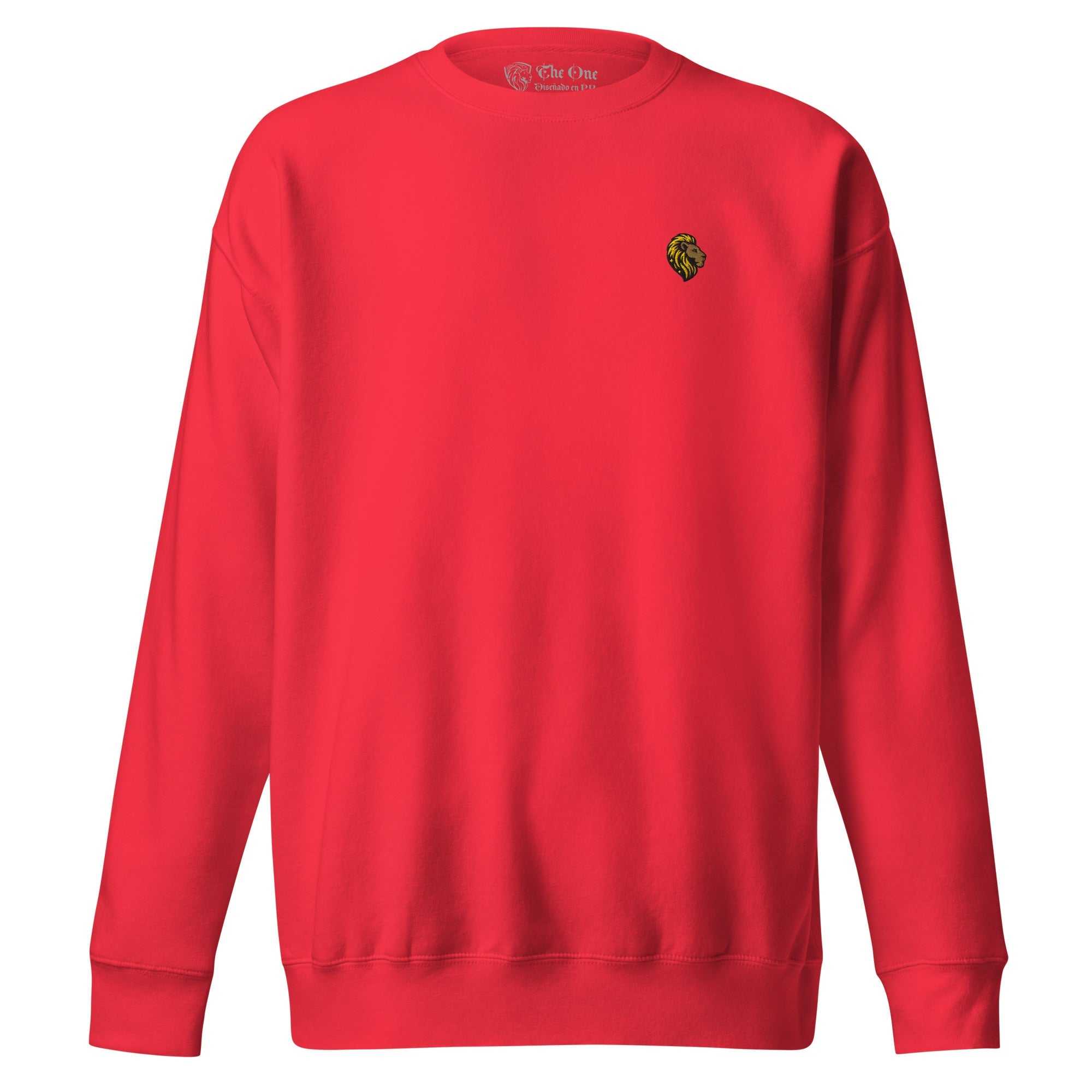 Red Unisex Sweatshirt | The One PR | Cotton Blend Crewneck Sweater