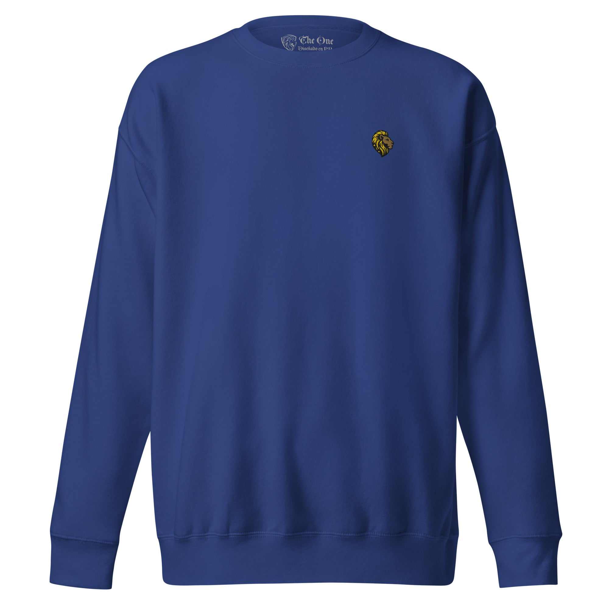 The One Unisex Blue Sweatshirt: Lion Logo, Premium Cotton - Shop Now!
