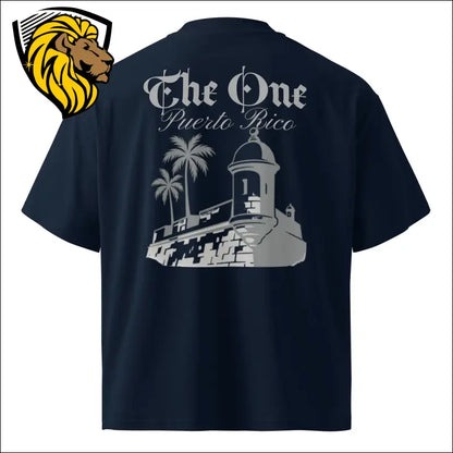 Yo Soy de Aqui oversized high neck t-shirt Sustainable Oversized High Neck Tee by The One PR - Perfect Fit! The One PR