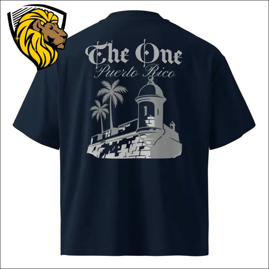 Yo Soy de Aqui oversized high neck t-shirt Sustainable Oversized High Neck Tee by The One PR - Perfect Fit! The One PR